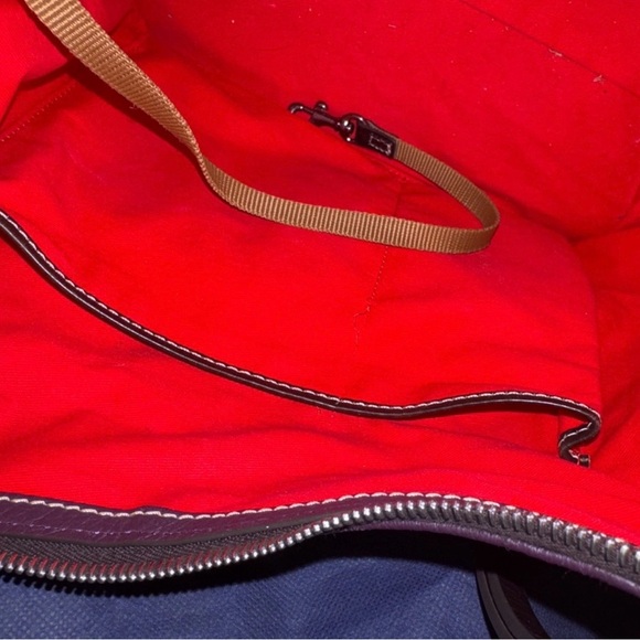 Dooney & Bourke Plum Pebbled Leather Shoulder Bag - Picture 2 of 9